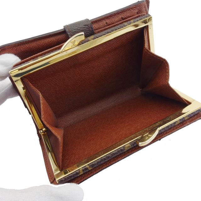 ルイ・ヴィトン LOUIS VUITTON 二つ折り財布モノグラム ポルトモネビエヴィエノワ ブラウン ベージュ レディース 中古_7