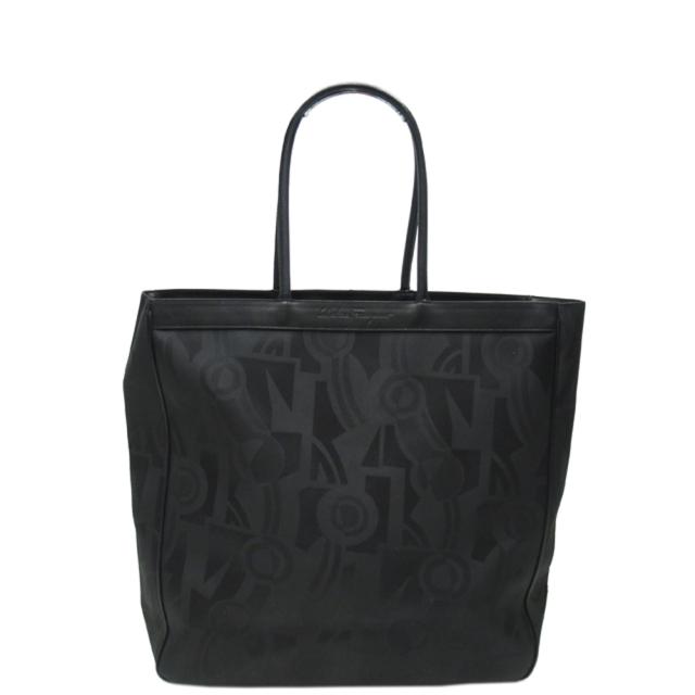 【BIGお買い物ラリー★30%OFFセール中】サルヴァトーレフェラガモ Salvatore Ferragamo トートバッグロゴ ブラック レディース 中古