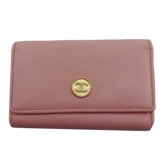 【X'masセール★30%OFF】シャネル CHANEL キーケースココボタン ピンク レディース 中古