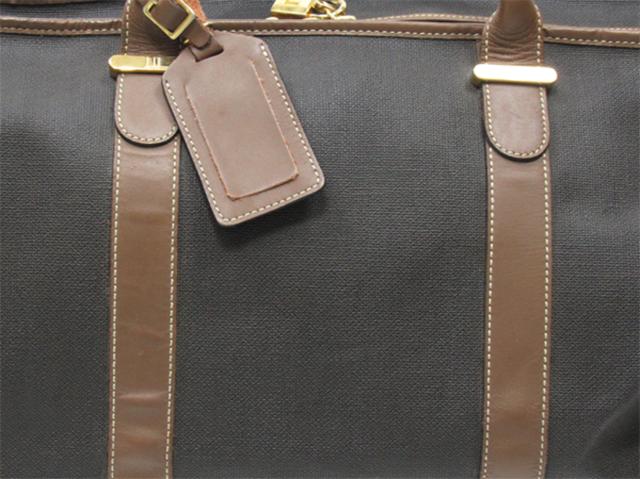 ダンヒル Dunhill ボストンバッグヘリンボーン グレー 灰色 ブラウン レディース 中古_5