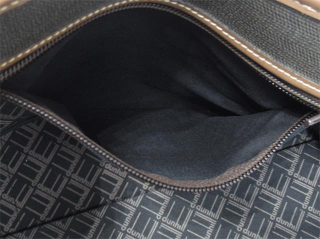 ダンヒル Dunhill ボストンバッグヘリンボーン グレー 灰色 ブラウン レディース 中古_7