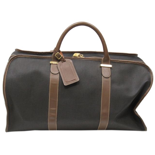 ダンヒル Dunhill ボストンバッグヘリンボーン グレー 灰色 ブラウン レディース 中古_10