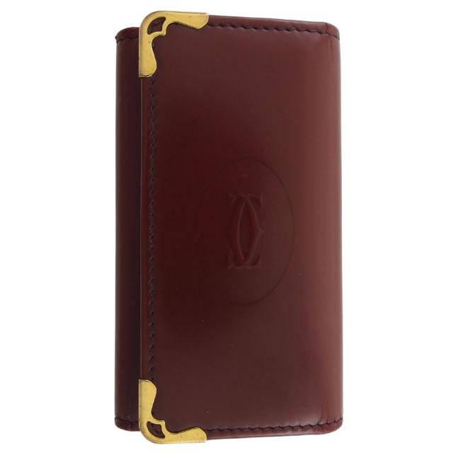 【BIGお買い物ラリー★30%OFFセール中】カルティエ CARTIER キーケースマストライン ボルドー レディース 中古