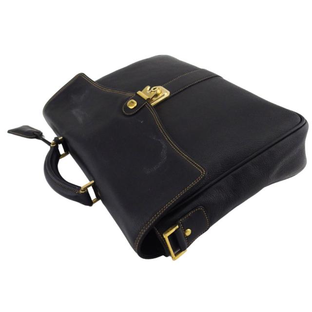 【30％OFF★週末タイムSALE】ダンヒル Dunhill ビジネスバッグ ブラック×ゴールド レディース 中古_4