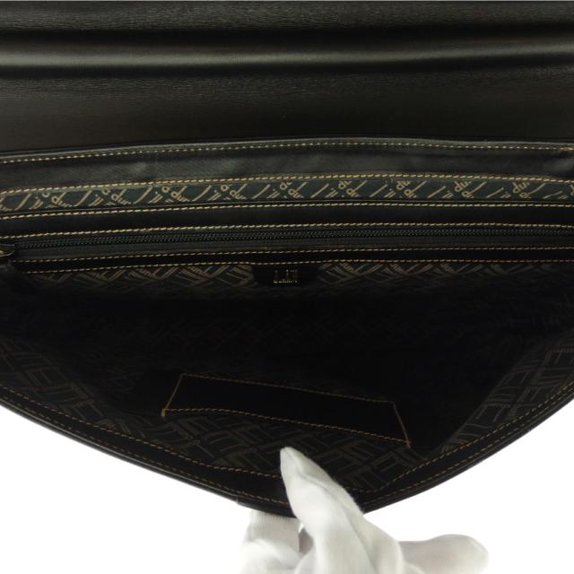 【30％OFF★週末タイムSALE】ダンヒル Dunhill ビジネスバッグ ブラック×ゴールド レディース 中古_6