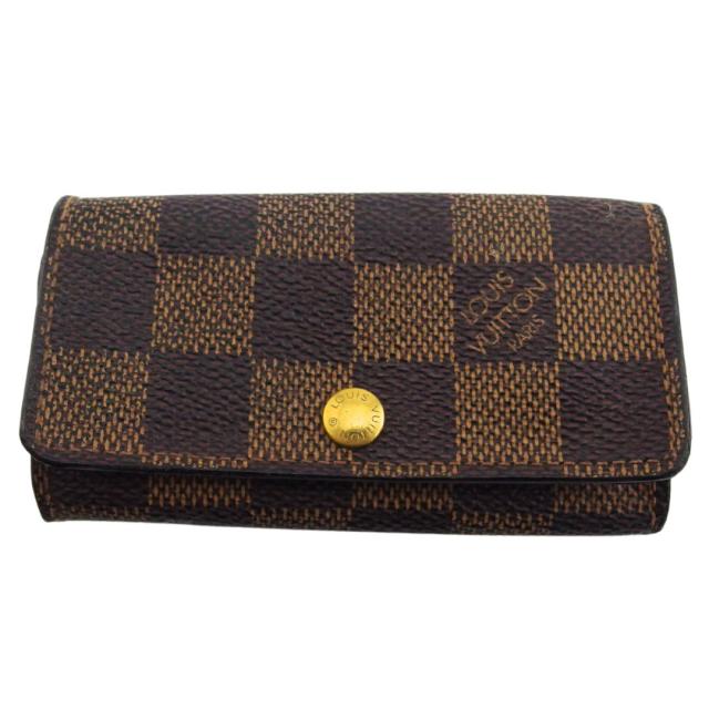 【BIGお買い物ラリー★30%OFFセール中】ルイ・ヴィトン LOUIS VUITTON キーケースダミエ ミュルティクレ4 ブラウン ベージュ レディース 中古