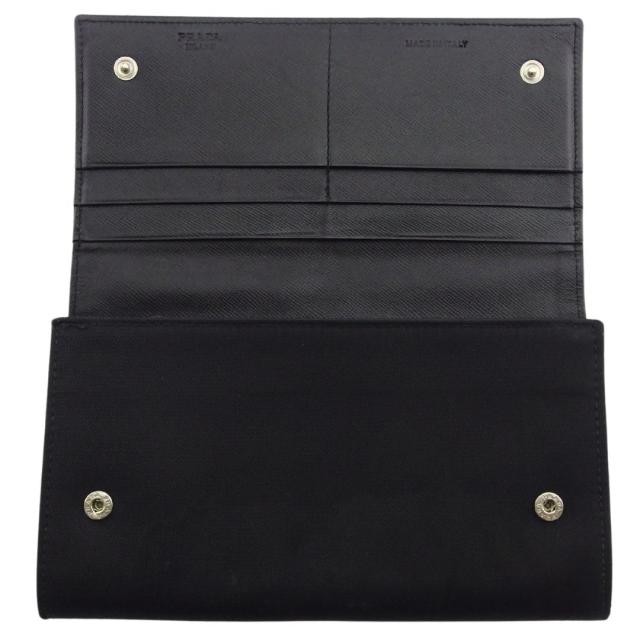プラダ PRADA 長財布トライアングルロゴ ブラック レディース 中古_4