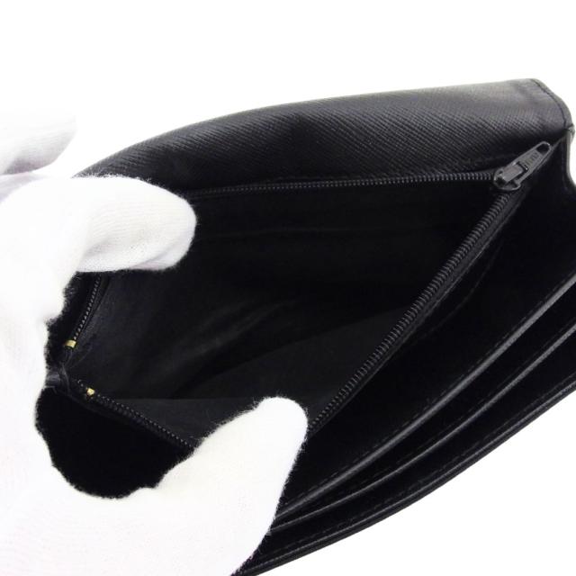 プラダ PRADA 長財布トライアングルロゴ ブラック レディース 中古_6