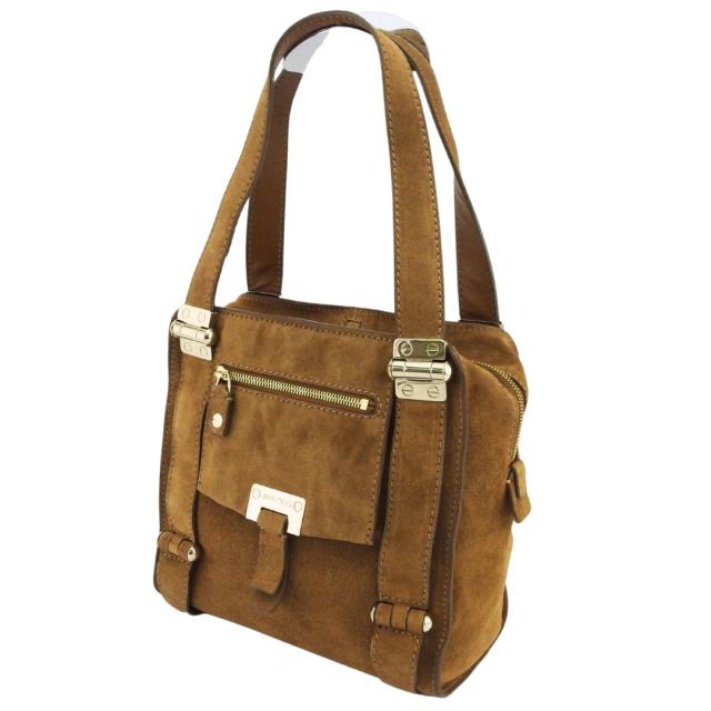 【BIGお買い物ラリー★30%OFFセール中】ジミーチュウ JIMMY CHOO トートバッグロゴプレート ベージュ レディース 中古