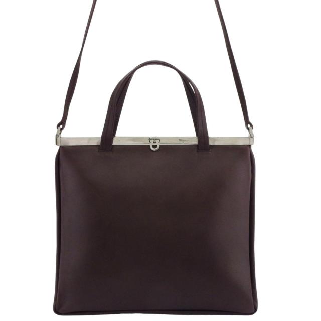 【BIGお買い物ラリー★30%OFFセール中】サルヴァトーレフェラガモ Salvatore Ferragamo ショルダーバッグガンチーニ ブラウン レディース 中古
