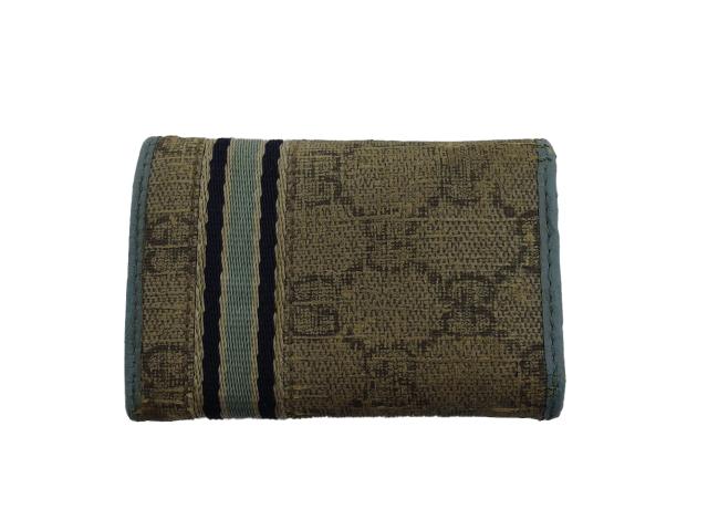 【30％OFF★週末タイムセール】グッチ GUCCI キーケースGGスプリーム GGプラス シェリーライン ベージュ ブラウン ブルー系 レディース 中古_1