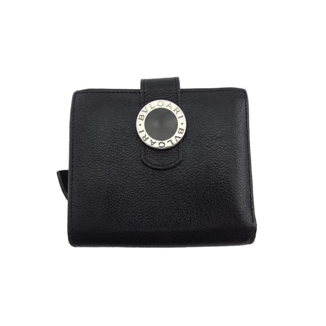 BVLGARI 黒 レザー 二つ折り財布 未使用 ブルガリ 財布 二つ折り