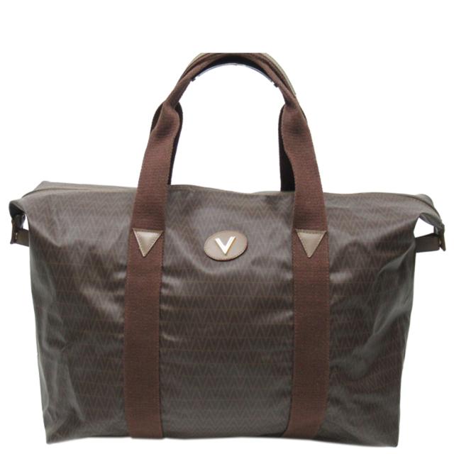 【BIGお買い物ラリー★30%OFFセール中】マリオ・ヴァレンティノ MARIO VALENTINO ボストンバッグVマーク ブラウン レディース 中古