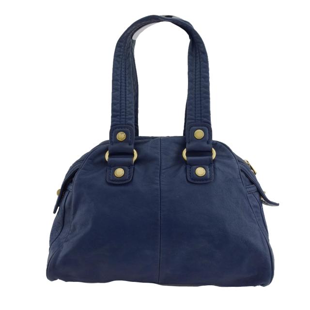 【BIGお買い物ラリー★30%OFFセール中】マークバイマークジェイコブス MARC BY MARC JACOBS ハンドバッグ ブルー×ゴールド レディース 中古