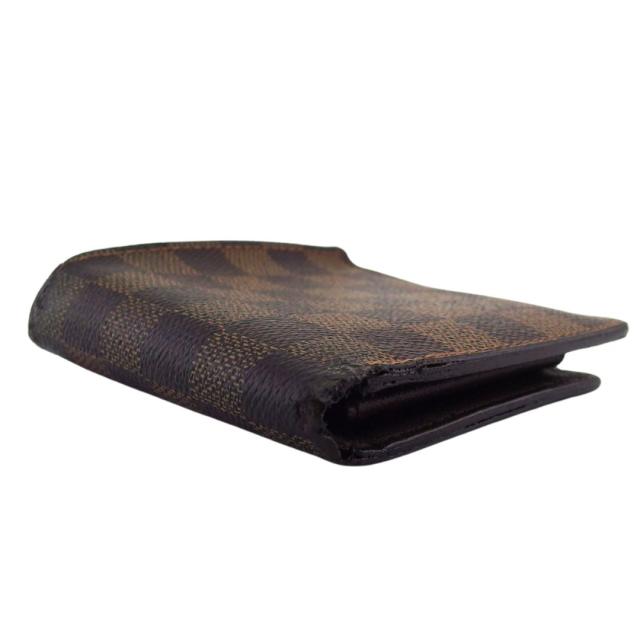 ルイ・ヴィトン LOUIS VUITTON 二つ折り財布 ダミエ ポルト ビエ カルト クレディ モネ エベヌ レディース 中古