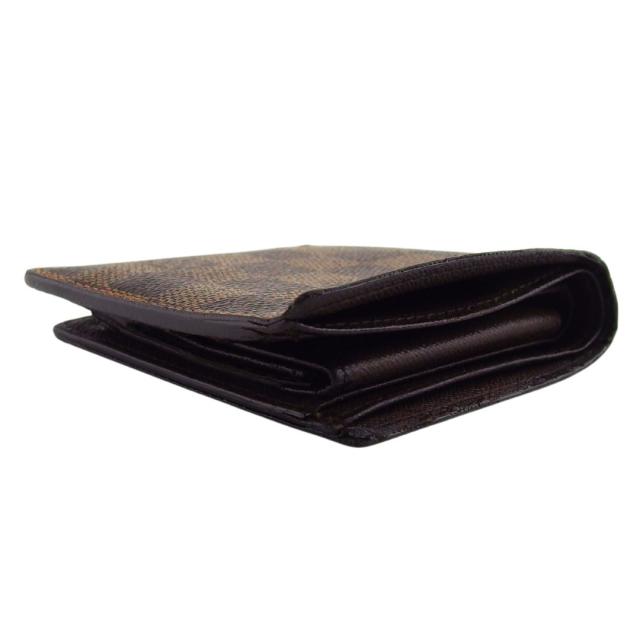 ルイ・ヴィトン LOUIS VUITTON 二つ折り財布 ダミエ ポルト ビエ カルト クレディ モネ エベヌ レディース 中古