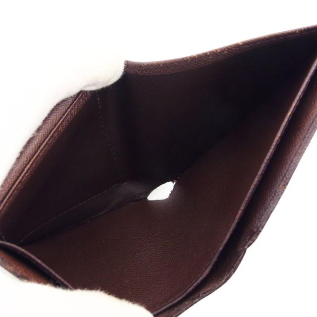 ルイ・ヴィトン LOUIS VUITTON 二つ折り財布 ダミエ ポルト ビエ カルト クレディ モネ エベヌ レディース 中古