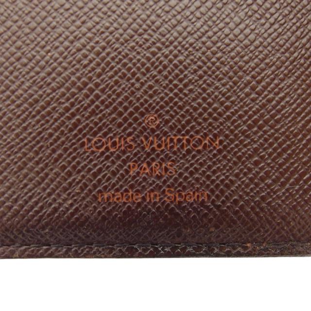 ルイ・ヴィトン LOUIS VUITTON 二つ折り財布 ダミエ ポルト ビエ カルト クレディ モネ エベヌ レディース 中古