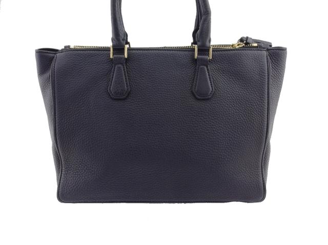 【30％OFF★週末タイムSALE】トリーバーチ Tory Burch トートバッグロビンソン Tモチーフプレート ネイビー ブラック レディース 中古_2