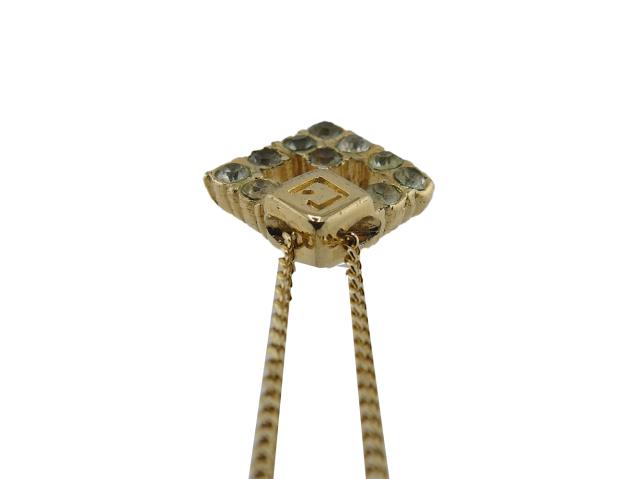 【30％OFF★週末タイムセール】ジバンシィ GIVENCHY ネックレスGマーク ラインストーン付き ゴールド レディース 中古_7