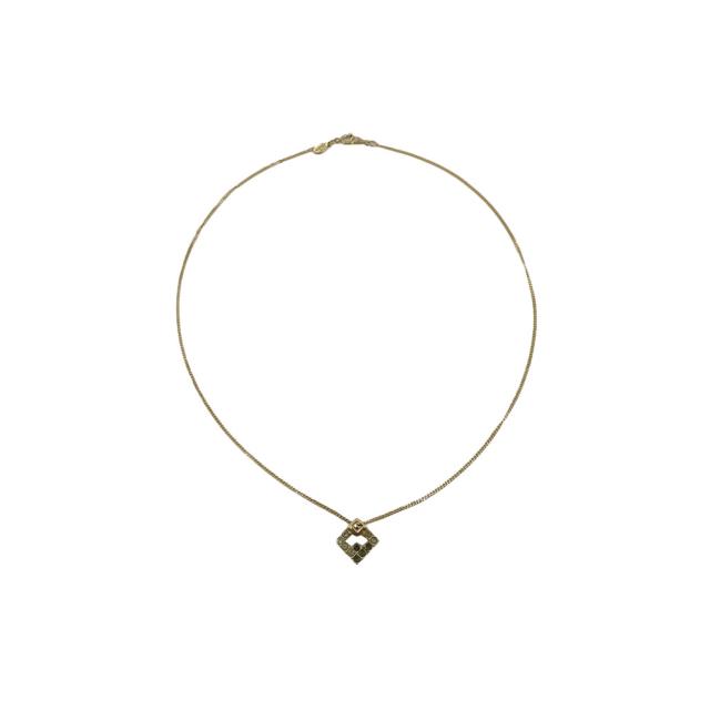 【30％OFF★週末タイムセール】ジバンシィ GIVENCHY ネックレスGマーク ラインストーン付き ゴールド レディース 中古