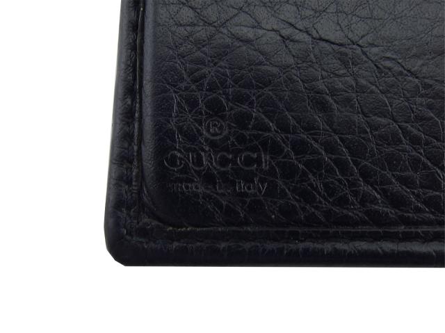 グッチ GUCCI 二つ折り財布 インターロッキングG ダブルG ネイビー