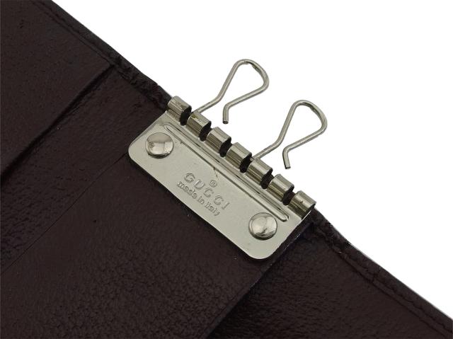 【30％OFF★週末タイムセール】グッチ GUCCI キーケースGGキャンバス シェリーライン ベージュ ブラウン グリーン系 レディース 中古_5