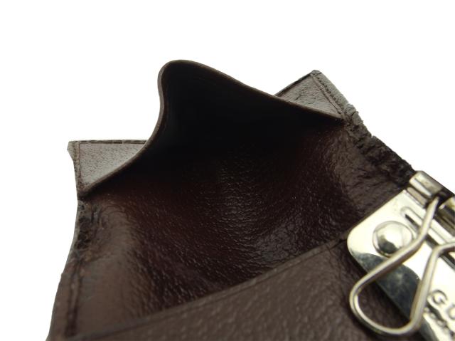 【30％OFF★週末タイムセール】グッチ GUCCI キーケースGGキャンバス シェリーライン ベージュ ブラウン グリーン系 レディース 中古_7
