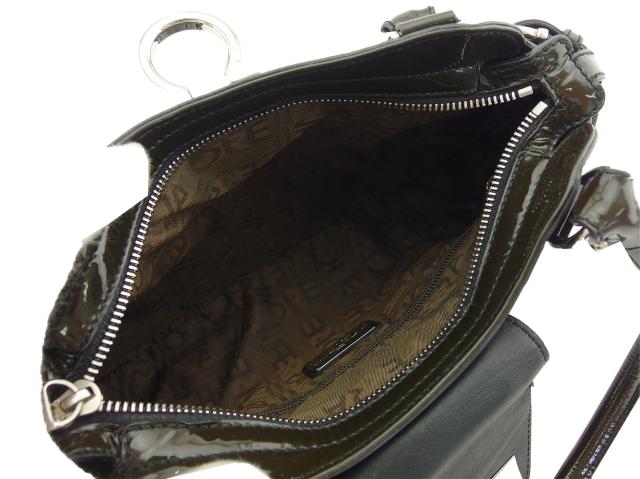 サルヴァトーレフェラガモ Salvatore Ferragamo ショルダーバッグガンチーニ カーキ ブラウン レディース 中古_6