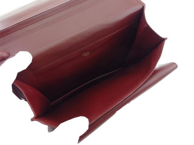 【30％OFF★週末タイムSALE】カルティエ CARTIER クラッチバッグマストライン ボルドー レディース 中古_6