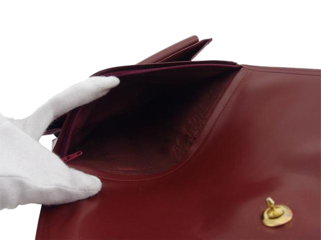 【30％OFF★週末タイムSALE】カルティエ CARTIER クラッチバッグマストライン ボルドー レディース 中古_7