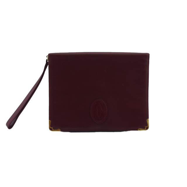【30％OFF★週末タイムSALE】カルティエ CARTIER クラッチバッグマストライン ボルドー レディース 中古_9