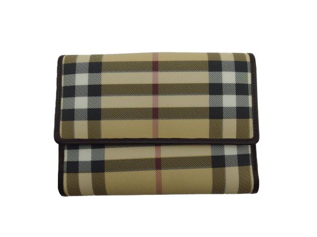 ⚫︎Burberry（バーバリー）ノヴァチェック2つ折り財布/ブラウン Burberry バーバリー ノバチェック折り財布 ブラウン メンズレディース