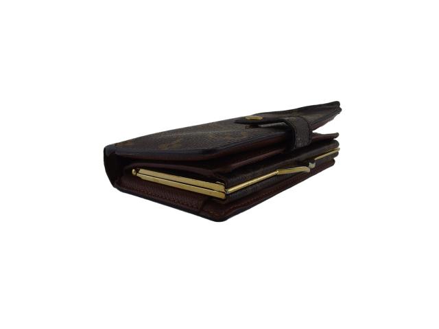 ルイ・ヴィトン LOUIS VUITTON 二つ折り財布モノグラム ポルトフォイユヴィエノワ ブラウン ベージュ レディース 中古_3