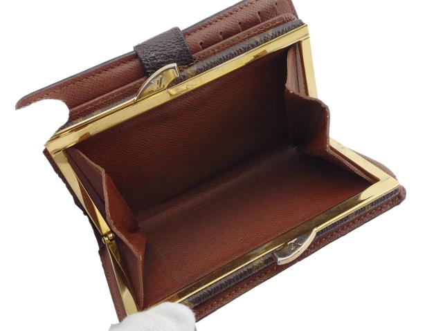ルイ・ヴィトン LOUIS VUITTON 二つ折り財布モノグラム ポルトフォイユヴィエノワ ブラウン ベージュ レディース 中古_6