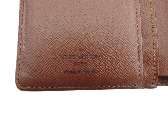 ルイ・ヴィトン LOUIS VUITTON 二つ折り財布モノグラム ポルトフォイユヴィエノワ ブラウン ベージュ レディース 中古_7