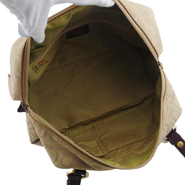【月末タイムセール】サルヴァトーレフェラガモ Salvatore Ferragamo ハンドバッグガンチーニ ベージュ×ブラウン レディース 中古_4