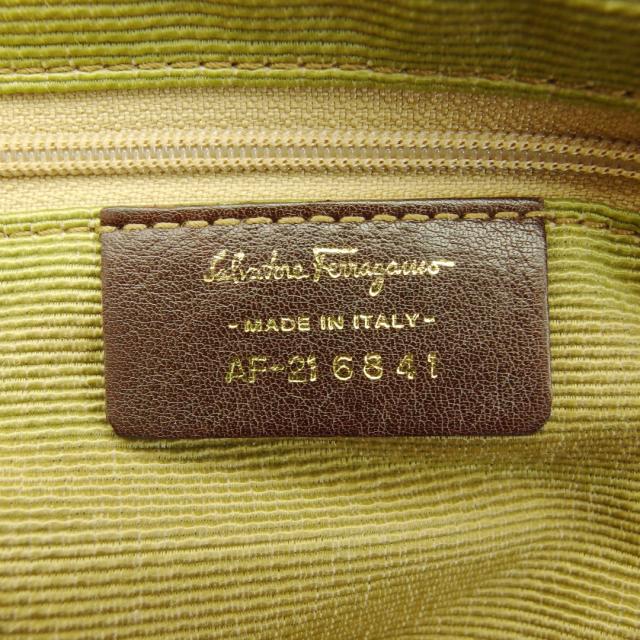 【月末タイムセール】サルヴァトーレフェラガモ Salvatore Ferragamo ハンドバッグガンチーニ ベージュ×ブラウン レディース 中古_7