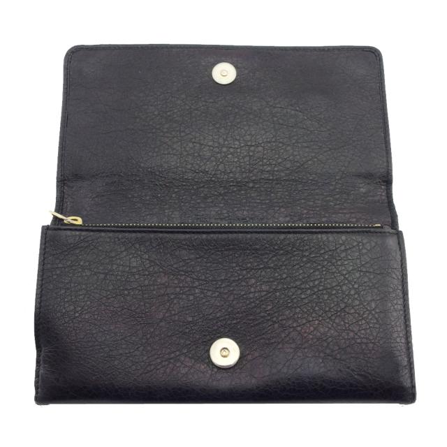 【週末タイムセール】バレンシアガ BALENCIAGA 長財布 ジャイアントマネー ブラック×ゴールド レディース 中古_3