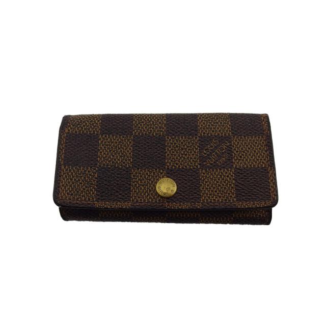 【BIGお買い物ラリー★30%OFFセール中】ルイ・ヴィトン LOUIS VUITTON キーケースダミエ ミュルティクレ4 ブラウン ベージュ レディース 中古