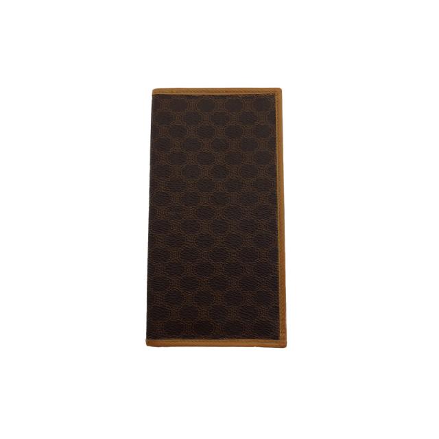 【BIGお買い物ラリー★30%OFFセール中】セリーヌ CELINE 札入れマカダム ブラウン ベージュ レディース 中古