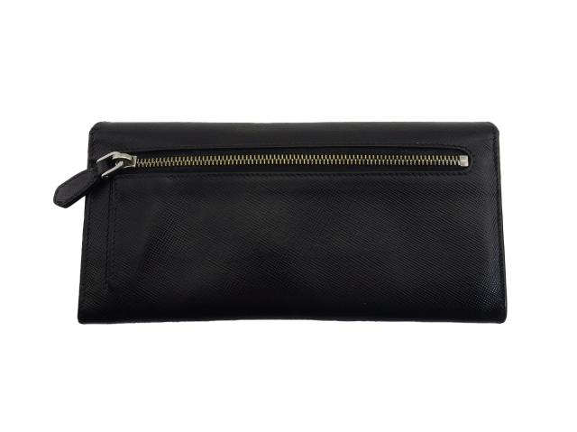 【週末タイムセール】プラダ PRADA 長財布トライアングルロゴ ブラック レディース 中古_2