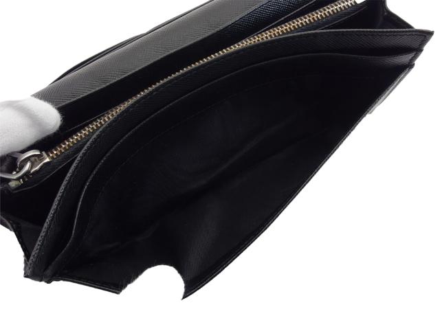 【週末タイムセール】プラダ PRADA 長財布トライアングルロゴ ブラック レディース 中古_8