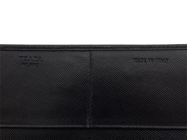【週末タイムセール】プラダ PRADA 長財布トライアングルロゴ ブラック レディース 中古_9