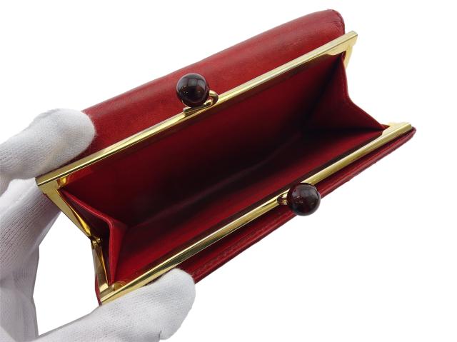 【週末タイムセール】プラダ PRADA 二つ折り財布ロゴ レッド レディース 中古_7