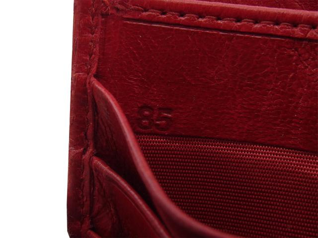 【週末タイムセール】プラダ PRADA 二つ折り財布ロゴ レッド レディース 中古_9