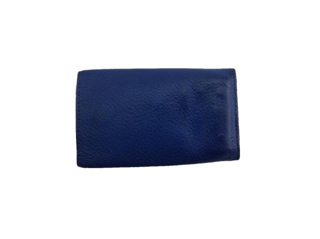 エルメス HERMES キーケース セリエ エチュイクレ4 ブルー レディース 中古