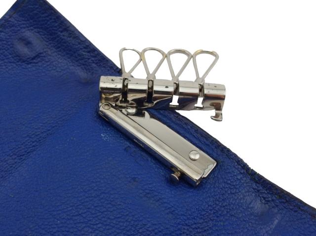 エルメス HERMES キーケースセリエ エチュイクレ4 ブルー レディース 中古_6