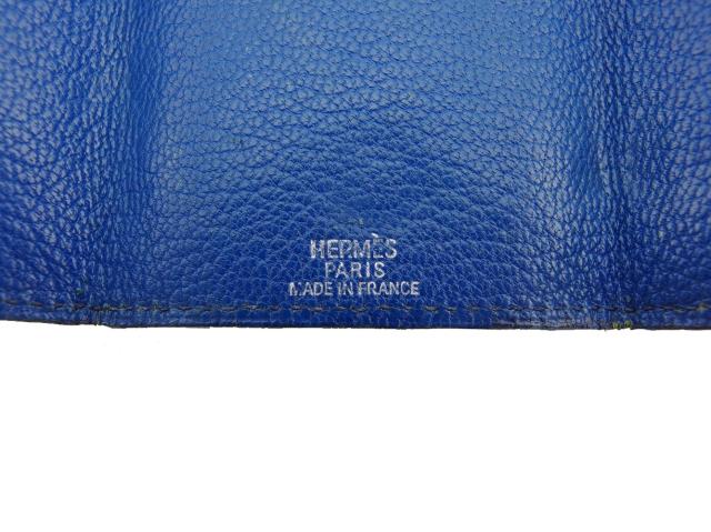 エルメス HERMES キーケース セリエ エチュイクレ4 ブルー レディース 中古