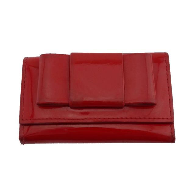 【BIGお買い物ラリー★30%OFFセール中】ミュウミュウ MIUMIU キーケースリボンモチーフ レッド レディース 中古